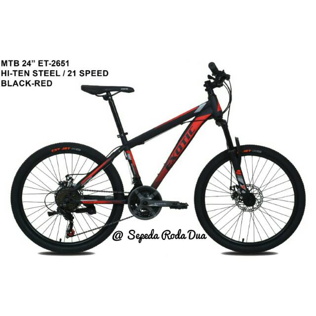  Sepeda  Gunung  MTB  24 Exotic  ET 2651 steel 21 speed 