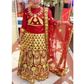lehengga siap pakai Baju India Lehenga Masih Bahan Baju Adat Pengantin India Model Mewah