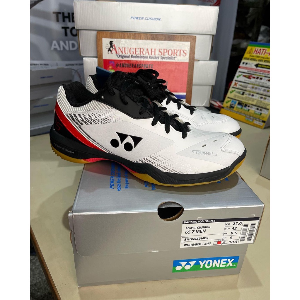 NEW SEPATU YONEX SHB 65 Z3 MEX / POWER CUSHION 65 Z3 WHITE RED ORIGINAL