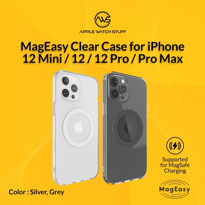 MagEasy Mag Clear Case for iPhone 12 Mini/12/12Pro/12 Pro Max