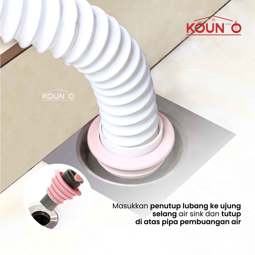 Penutup Lubang Saluran Air Kamar Mandi WC Wastafel Anti Bau Seal Pembuangan Pipa Air Sink Mesin Cuci