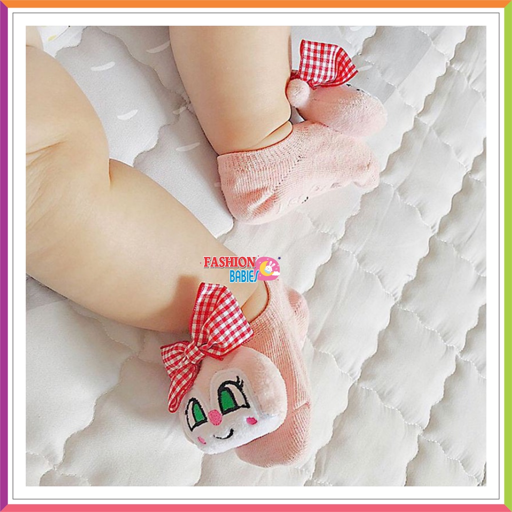 ❤ Fashionbabies ❤ KAOSKAKI BAYI IMPORT ALLSIZE / KAOS KAKI BAYI  KARAKTER UNISEX 4D BONEKA ANTISELIP