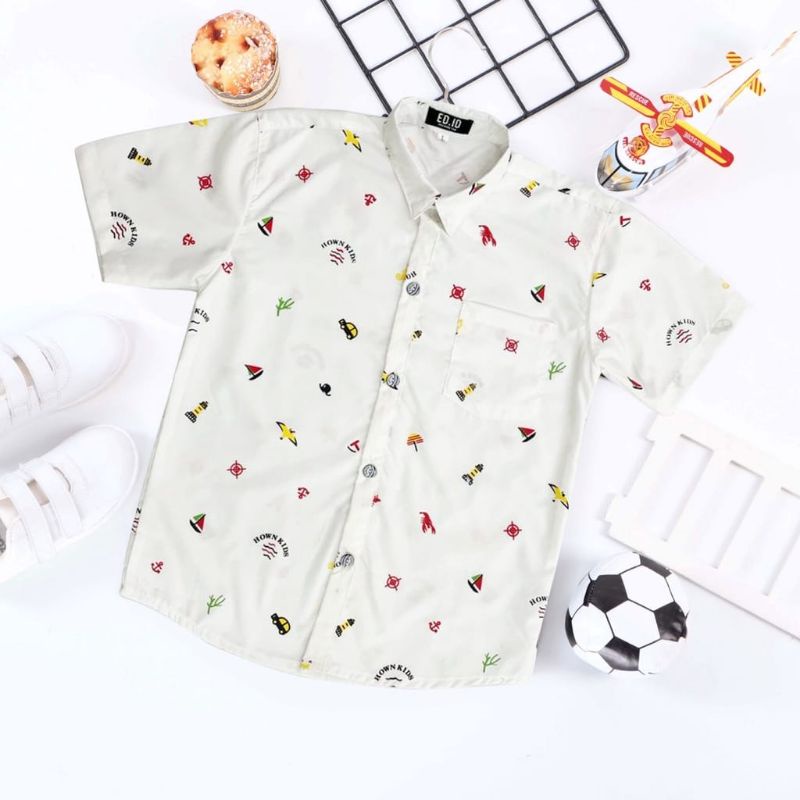 KEMEJA ANAK LAKI LAKI ( OWEN ) KEMEJA ANAK LENGAN PENDEK FASHION KEMEJA ANAK DISTRO TERBARU TERMURAH GOOD QUALITY