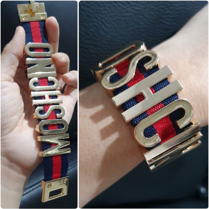 Gelang M0sch1n0 gelang branded accesories wanita import tidak karatan