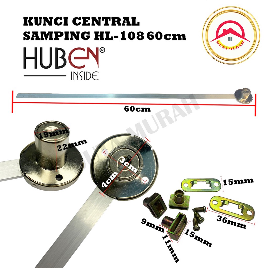 kunci laci  central sentral samping huben  HL 188 kunci laci kantor  huben 60 cm