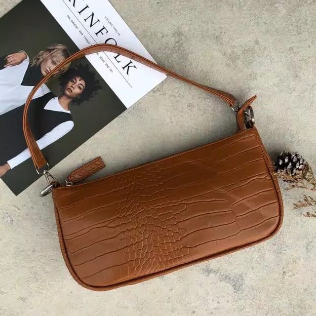 [LOKAL] POKY - TAS AUDREY -TAS WanitaTAS Buaya Shoulder bag MORYMONY Croco Bag Bahan Buaya