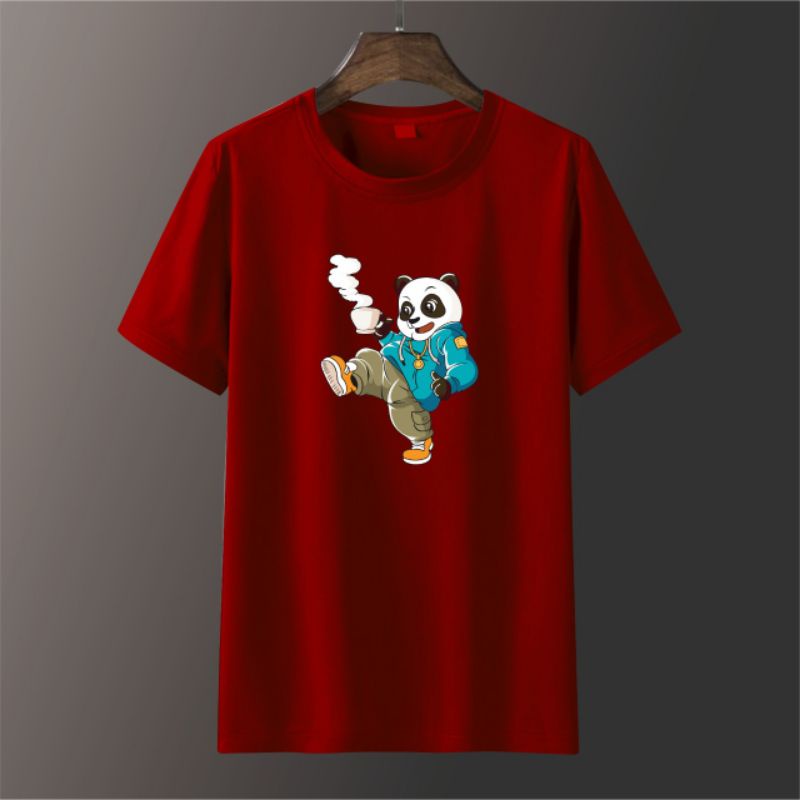 Kaos Distro Pria Lengan Pendek KUNGFU PANDA Kaos Oblong Pria Cotton Combed Atasan Tshirt Pria