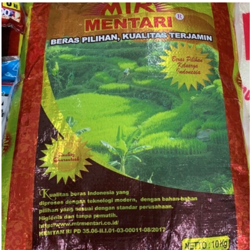 

Beras Merek Mentari Merah Berat Isi 10 kg