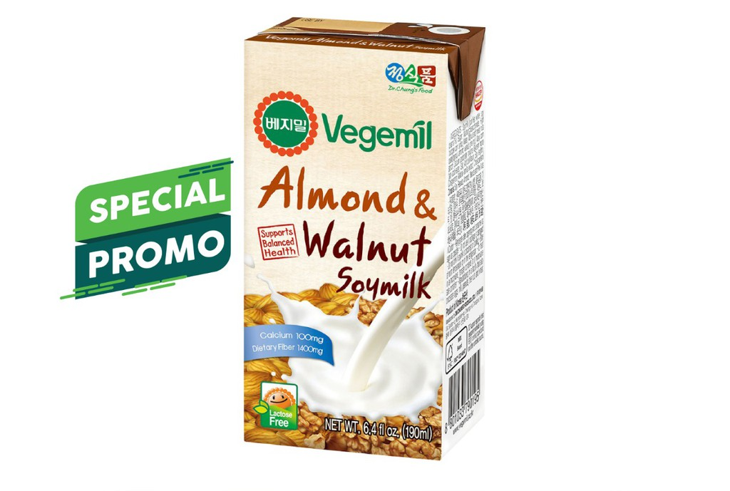 

Vegemil Almond & Walnut Soymilk 190ml / Korean Soy Milk