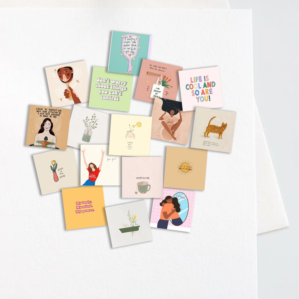 

Sticker Self Love Asthetic Sticker Waterproof (17pcs)