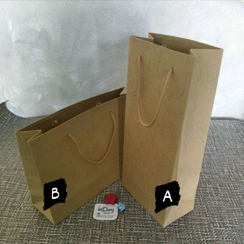 (2pcs) Paper Bag Warna KECIL | Handmade | INDAY SHOP