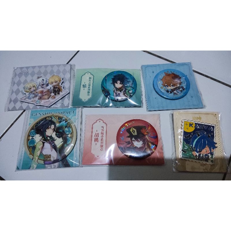 ENAMEL PIN, PIN SERI, KEYCHAIN, STANDEE, SHIKISHI, FOLDER A5 HOYOFEST XIAO KAEYA GENSHIN IMPACT ARTE