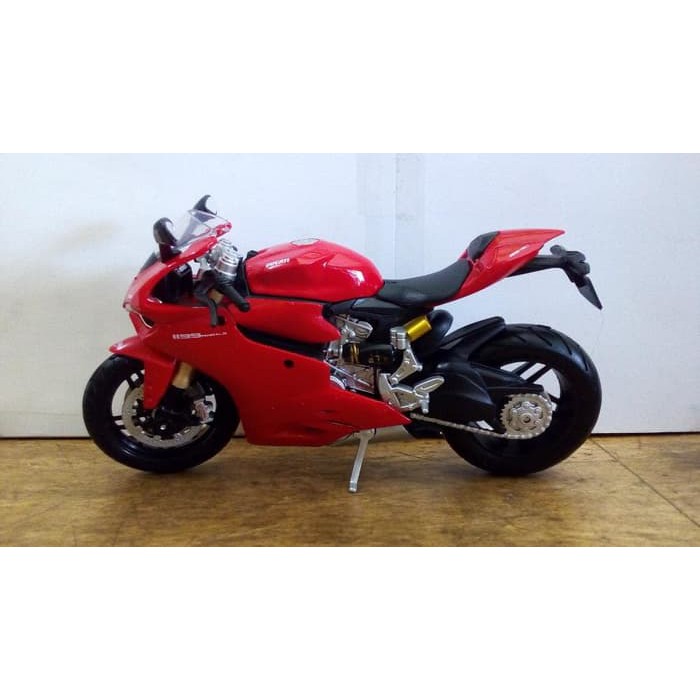 Diecast New Ray Vespa - Diecast Motogp - Diecast Ducati Miniatur Motor Ducati 1199 Panigale Maisto