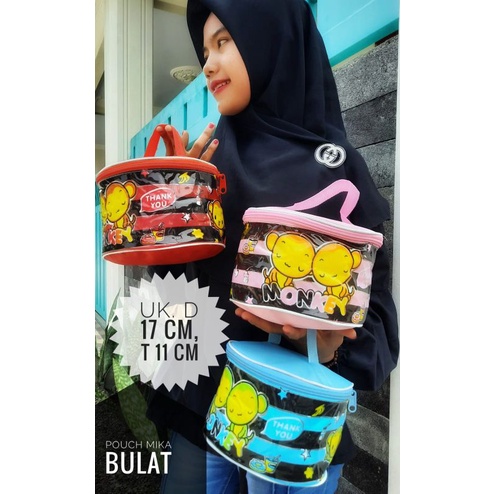 POUCH KOSMETIK MIKA BULAT KARAKTER