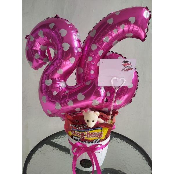 

Buket,balon,snack,angka,untuk,ulangtahun/anniversary/graduation/hari jadian/dll.
