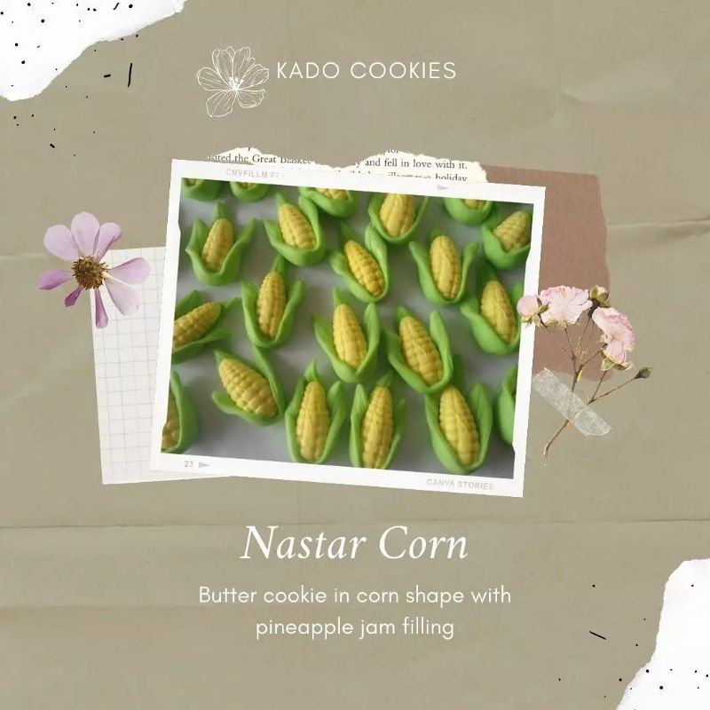 

Kue Nastar Bentuk Jagung (Nastar with Corn Shaped Cookies)