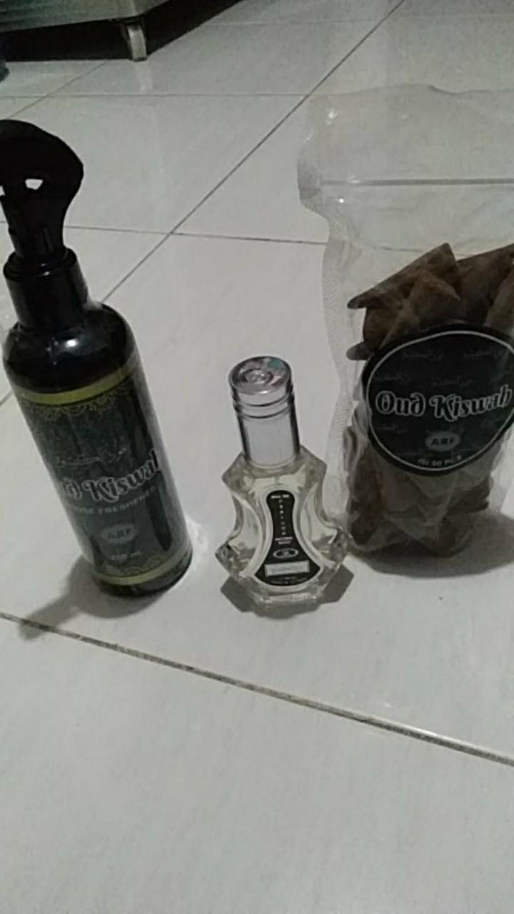 Paket Manja 6 Parfum Pengharum Ruangan Arab 250ml Oud Kiswah Minyak Spray 35ml Dan Buhur Kerucut