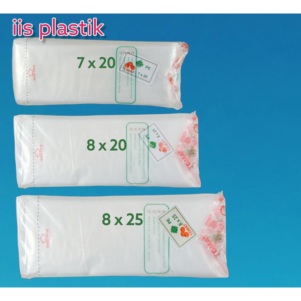 PLASTIK BUNGKUS MINYAK/GULA/ ES PE TOMAT / PLASTIK ES / PLASTIK SAYUR MURAH 1/4 KG / 1/2 KG / 1 KG / 1.5 KG / 2 KG / 3 KG SATUAN