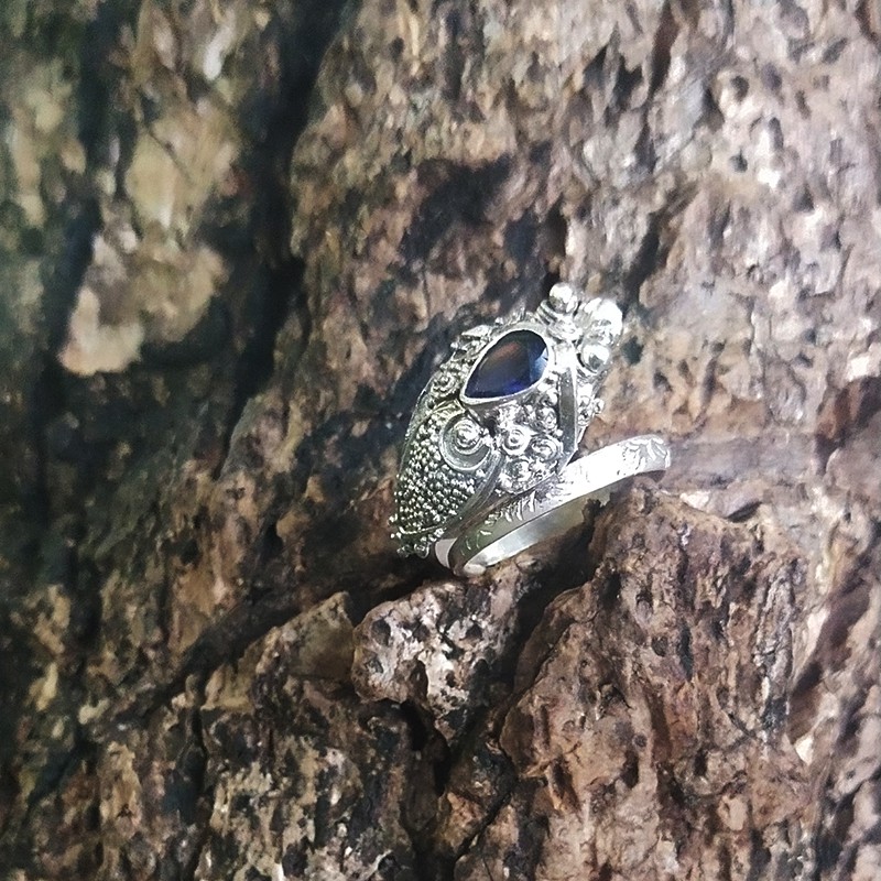 Cincin Ring Perak Silver Bali Naga Dragon Mahkota Ukir Asli 925 Pria Laki Wanita Keren Elegan custom