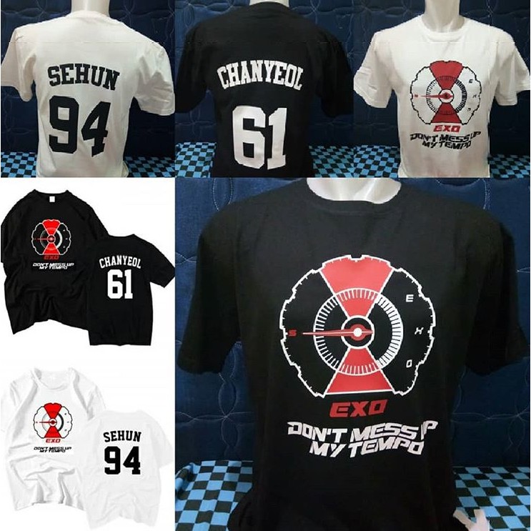 tshirt exo kaos exo baju exo member exo dont mess up my tempo logo besar
