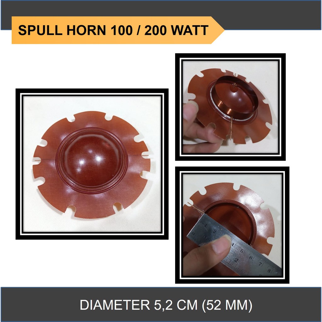 Spull Horn TOA 100 200 Watt 52 mm Spul speaker Sirine 5,2 cm Diaphragm Membran Senken Landun Whelen