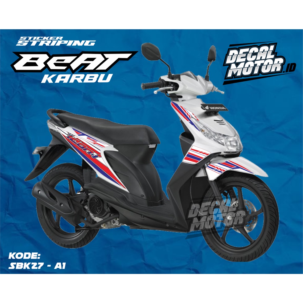 STRIPING STIKER MOTOR HONDA MATIC BEAT KARBU OLD VARIASI / STRIPING BEAT KARBU MOTIF MATRIX - SBK27