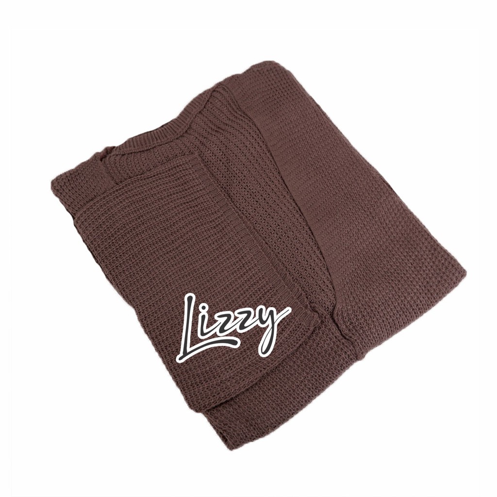 LIzzy - LOCY CARDIGAN OVERSIZED-Locy burgundy