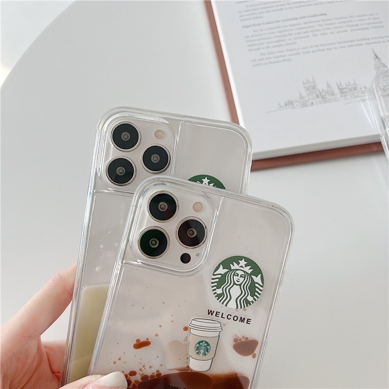 CASING STARBUCKS KOPI MOTIF COFFEE HARD CASE IPHONE SE 2 6 6+ 6S+ 7 7+ 8 8+ PLUS TPU TRANSPARAN SHOCKPROOF QUICKSTAND COVER