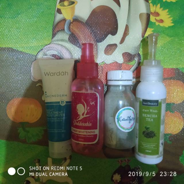 Wardha acne, toner klinik Athena, masker dan sabun