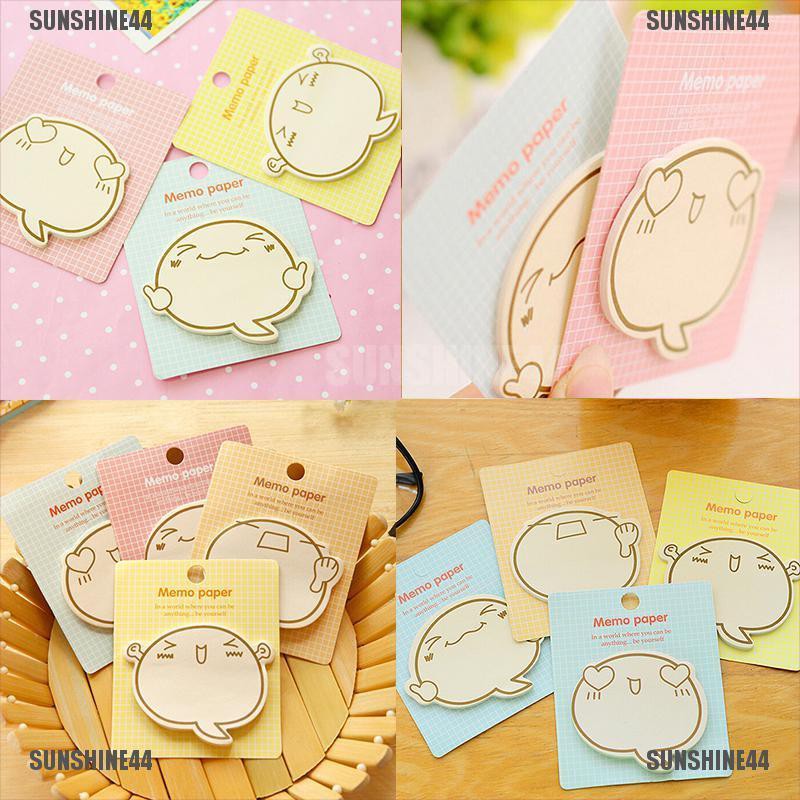 2Pcs Sticky Notes Lucu untuk Stationery Kantor [sunshine44]