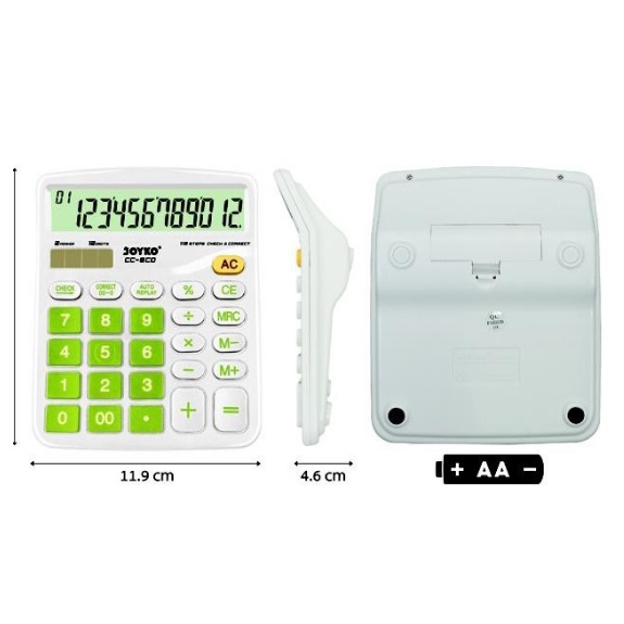 

Calculator Kalkulator Joyko CC-8 co 12 Digits Check Correct
