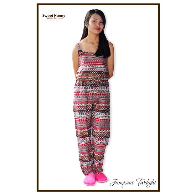 Sweet Honey ~ Grosir Jumpsuit Dewasa Twilight Panjang Etnik Tribal Grosir Jumpsuit Bali Murah [Bisa COD]