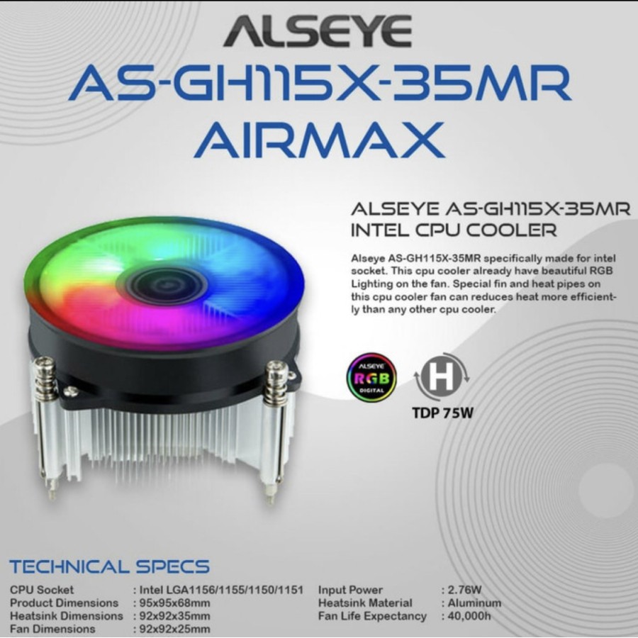 Fan Processor RGB Alseye AS-GH115X-35MR AIRMAX