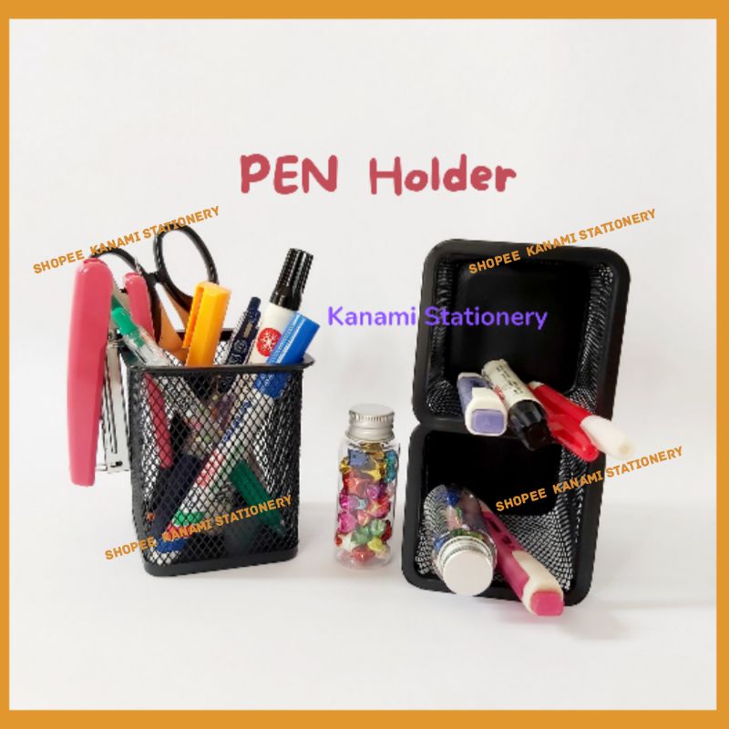 

Pen Holder Pencil Tempat Pensil Kotak Jaring.