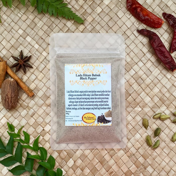

Lada Hitam Bubuk Grade A/ Black Pepper Premium Abu Sulaiman 1 KG