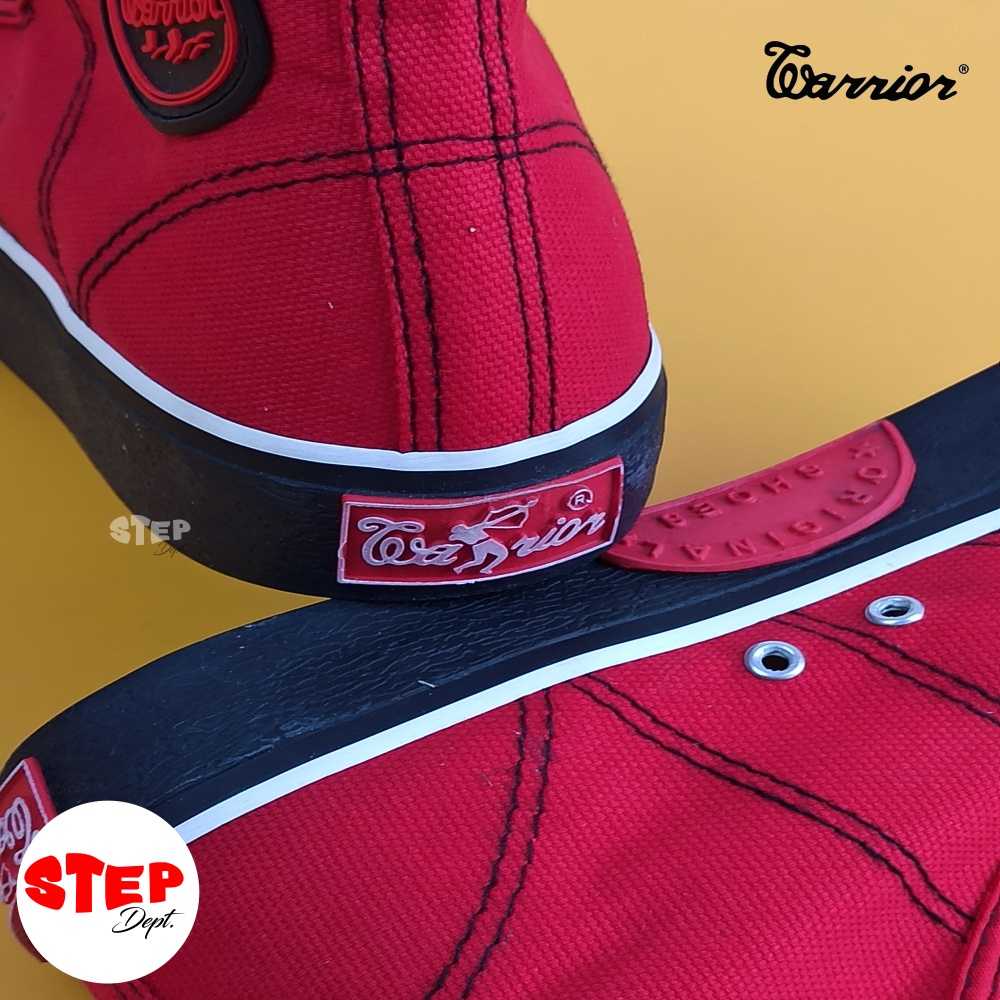 Sepatu Warrior Classic High Red/Black (Merah/Hitam)