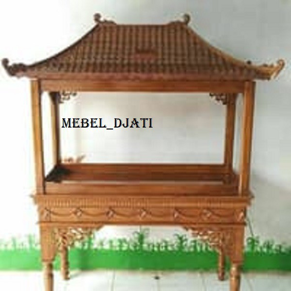 meja akuarium full kayu jati pilihan