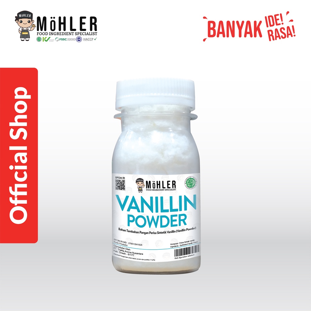 MOHLER Vanillin Powder 30 Gr (KLIK KOMBO HEMAT UNTUK BELI 1 GRATIS 1)