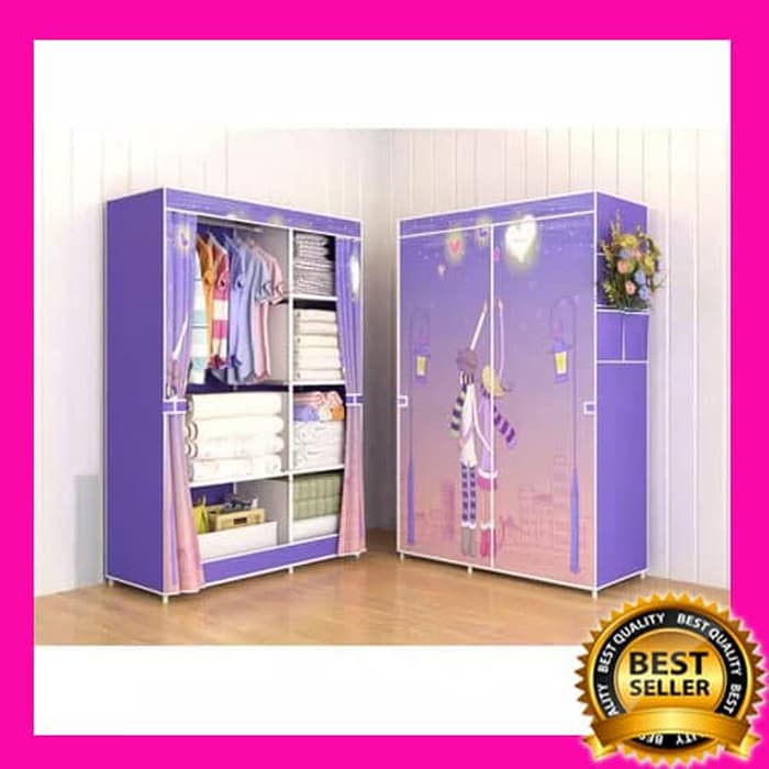 Lemari Plastik   Lemari Pakaian Plastik   Lemari Portable Susun Lipat  Diskon