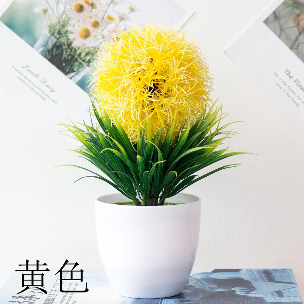 COD BUNGA BONSAI  BUNGA PLASTIK BUNGA ARTIFISIAL BUNGA PAJANGAN IMITASI TANAMAN  HIAS PLASTIK BP8807-KUNING