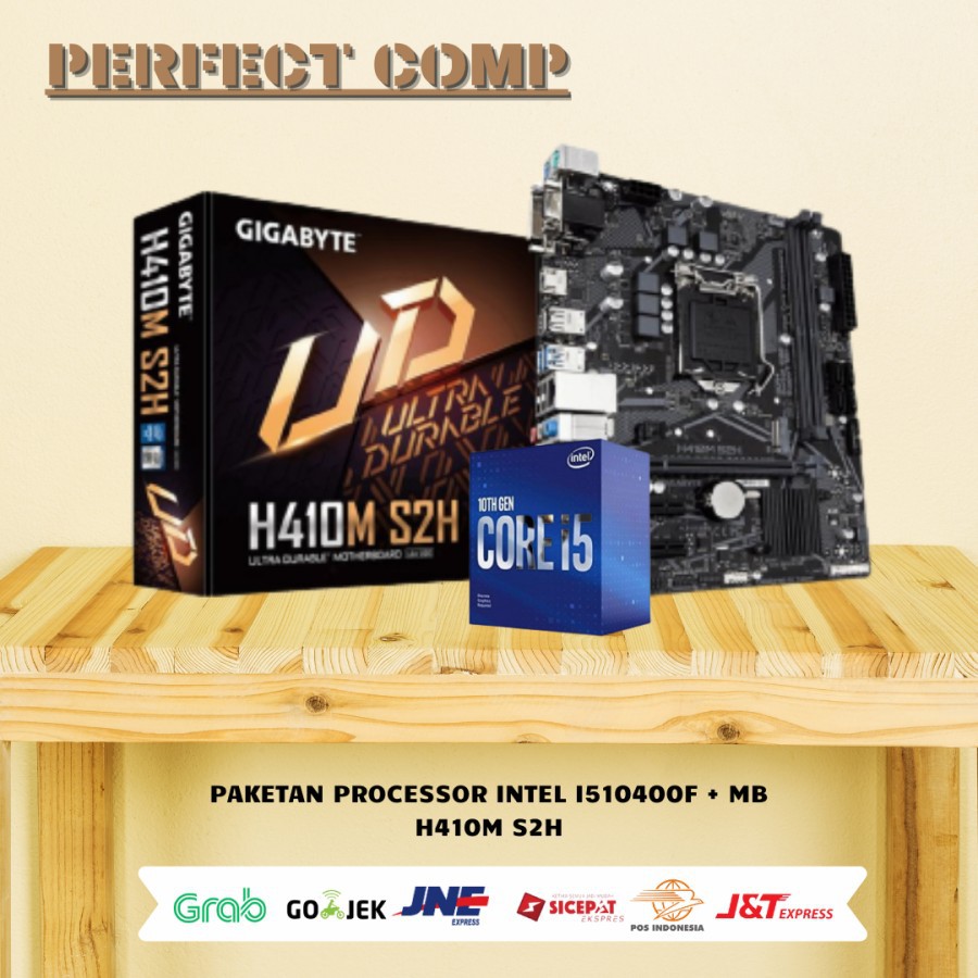 PAKETAN PROCESSOR INTEL I5 10400F + MB H410M S2H