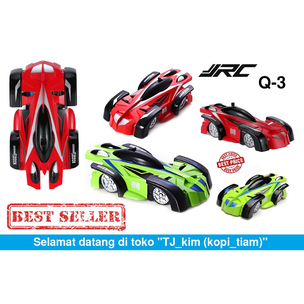 JJRC Q3 RC Wall Climber Car Zero Gravity Racer Mobil dinding