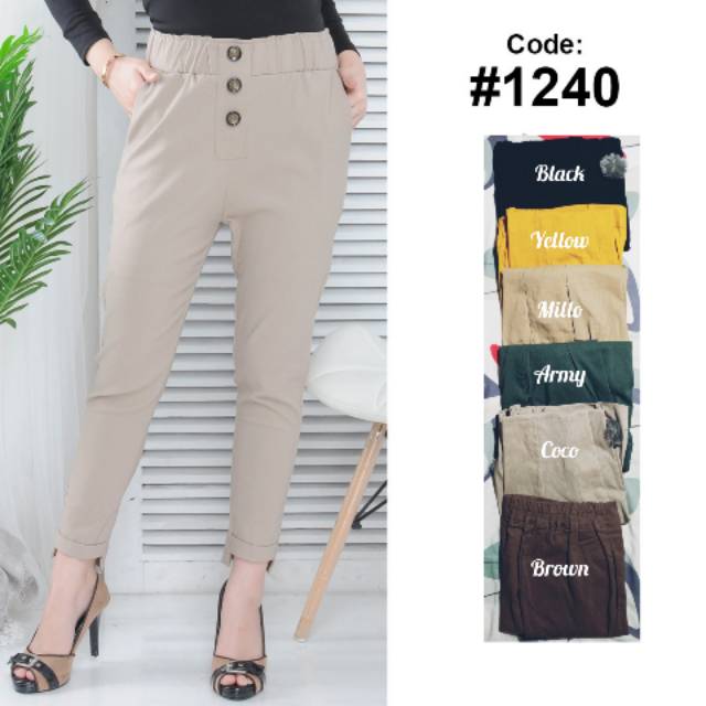 CELANA PANJANG SKY MODE/SIMPLE PANTS - CELANA KERJA WANITA PREMIUM - CELANA PANJANG WANITA
