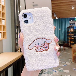 Case Hp  Dengan Hiasan Sulam Plush Cinnamon Anti  Jatuh  