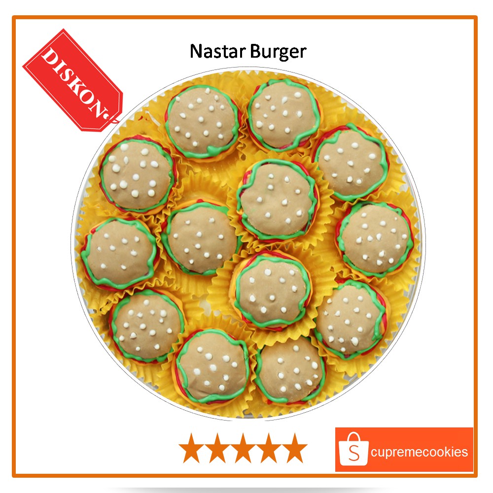 

Kue Kering Nastar Karakter Burger | Cupreme Cookies