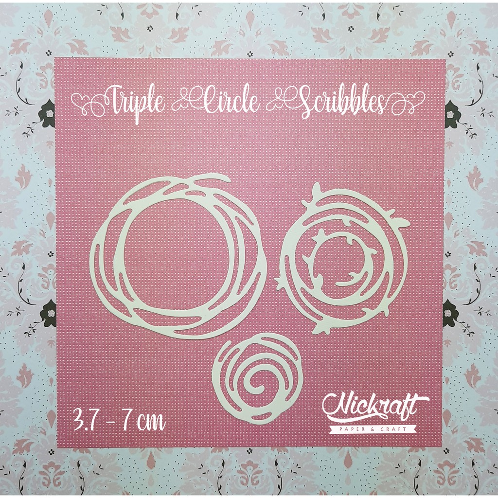 

TRIPLE CIRCLE SCRIBBLES - Bahan Scrapbook