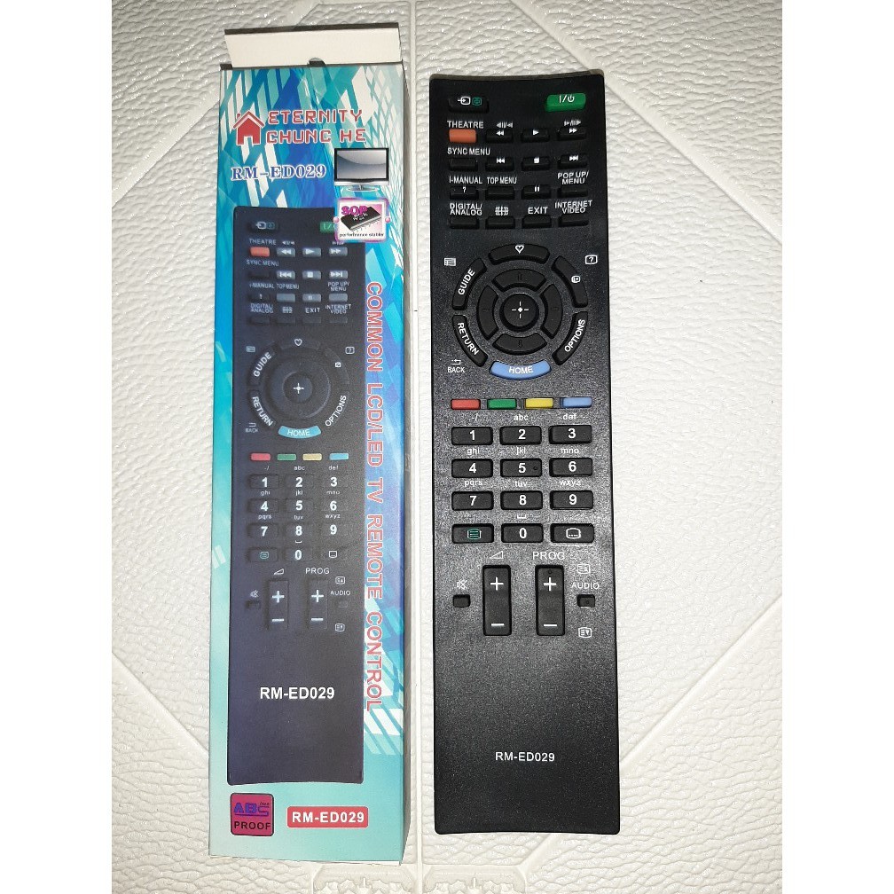 Remot Remote TV SONY BRAVIA 3D ED029 Multi LED LCD Multi Universal tanpa setting