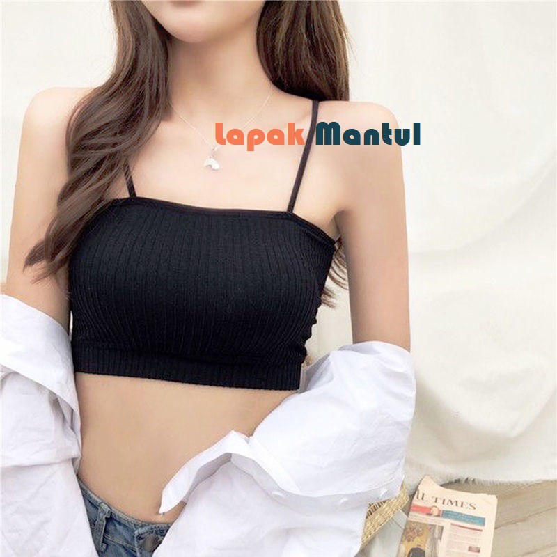 LM-0055 Sport Bra Wanita Tank Top Seamless Tanpa Kawat Elastis Sexy dengan Busa Kualitas 899