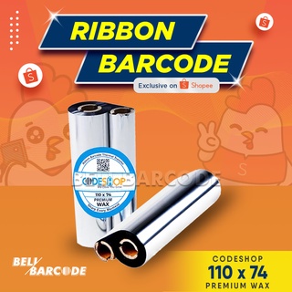 CODESHOP RIBBON BARCODE PREMIUM WAX 110 X 74 M TINTA LABEL SEMICOATED