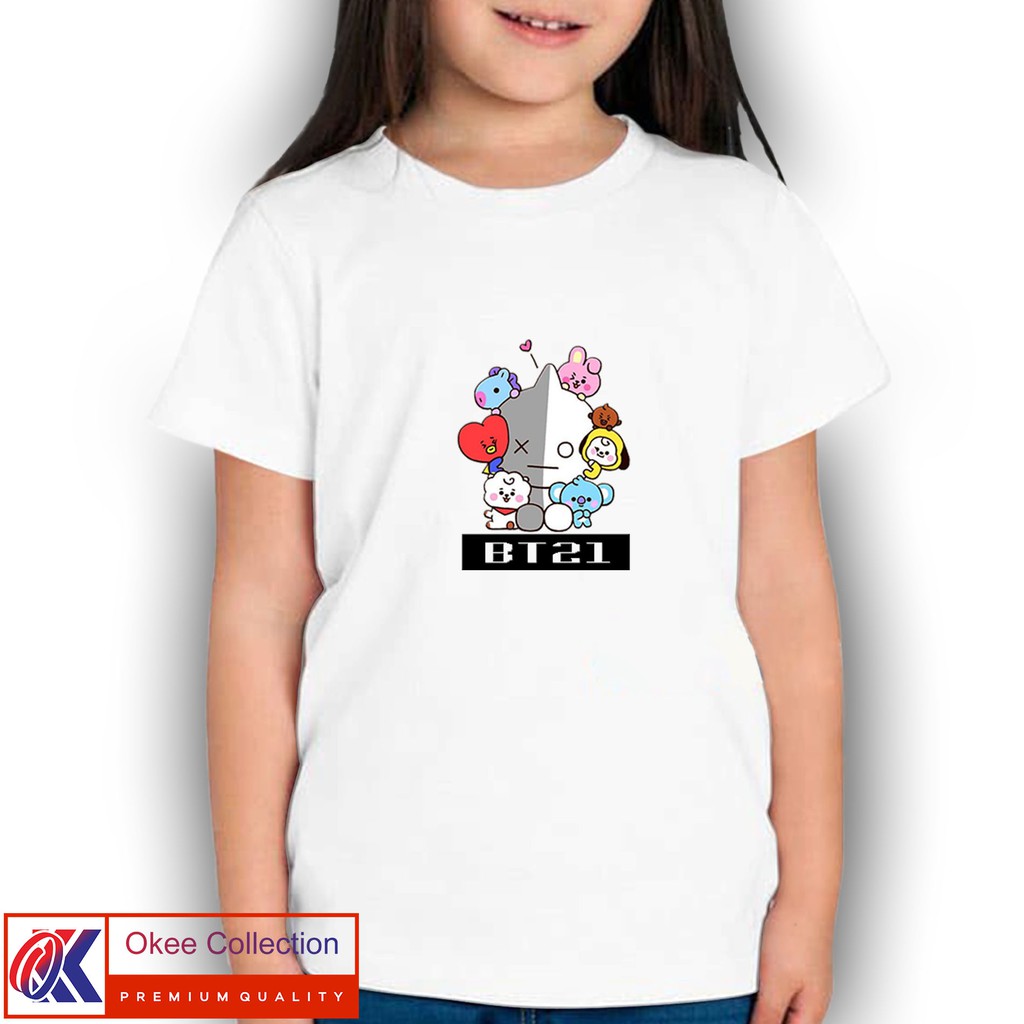 BAJU ANAK BTS / KAOS BT21 / SQUAD BTS / BAJU ANAK PEREMPUAN / KAOS ANAK KPOP